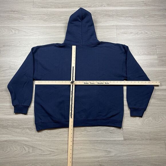Vintage Hoodie Mens Extra Large Blue Russell Athletic Huskies 90s Fleece - Picture 8 of 11